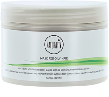 Naturativ Hair Care Getleness,Shine&Strength maska błotna do włosów przetłuszczających