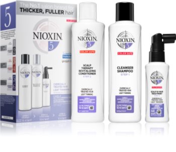 Nioxin System 5 coffret cosmétique (anti-amincissement modéré des cheveux normaux à forts, naturels et traités chimiquement)