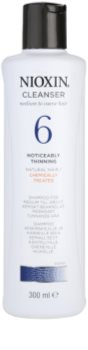 Nioxin System 6 champô de limpeza para rarefação marcante de cabelo normal a forte, natural e quimicamente tratado