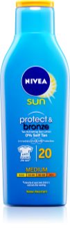 Nivea Sun Protect & Bronze leite solar intensivo SPF 20