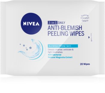 Nivea Visage Pure Effect toallitas exfoliantes de limpieza profunda 3en1