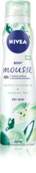 Nivea Crispy Cucumber & Matcha Tea Mousse corporal refrescante de hidratación intensa