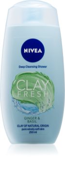Nivea Clay Fresh Ginger & Basil sprchový gél s ílom