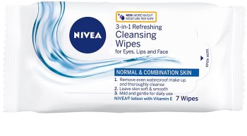 Nivea 3in1 Refreshing osvěžující čisticí pleťové ubrousky