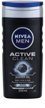 Nivea Men Active Clean гель для душу для обличчя, тіла та волосся для чоловіків