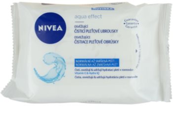 Nivea Aqua Effect reinigende Erfrischungstücher für normale Haut und Mischhaut