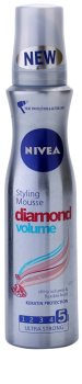 Nivea Diamond Volume mousse para volume e brilho