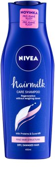 Nivea Hairmilk champô de cuidado para cabelo fino