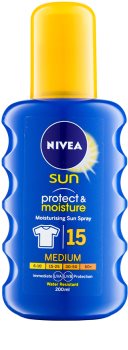 Nivea Sun Protect & Moisture spray pentru bronzat SPF 15