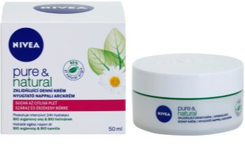 Nivea Visage Pure & Natural zklidňující denní krém pro suchou pleť