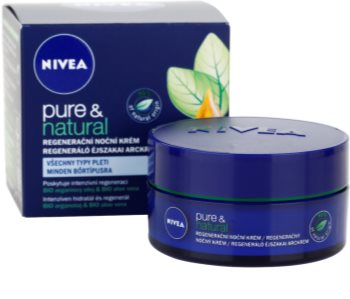 Nivea Visage Pure & Natural nočna regeneracijska krema za vse tipe kože