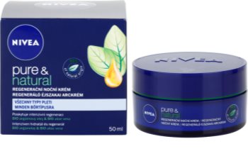 Nivea Visage Pure & Natural nočna regeneracijska krema za vse tipe kože