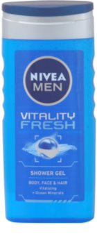 Nivea Men Vitality Fresh gel za prhanje za lase in telo