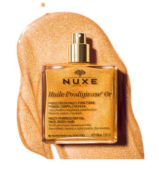 Nuxe Huile Prodigieuse OR мультифункціональна суха олійка з блискітками для обличчя, тіла та волосся