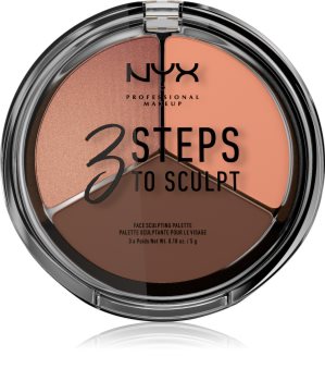 NYX Professional Makeup 3 Steps To Sculpt kontúrovacia paletka na tvár