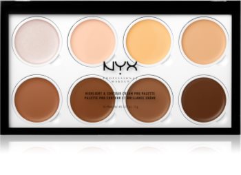 NYX Professional Makeup Highlight & Contour Cream PRO palette contouring