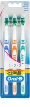 Oral B 1-2-3 Classic Care Medium Toothbrushes 3 pcs