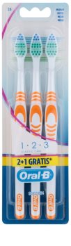 Oral B 1-2-3 Classic Care zubné kefky medium 3 ks