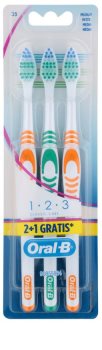 Oral B 1-2-3 Classic Care Zahnbürste Medium 3 pc