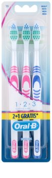 Oral B 1-2-3 Classic Care zubní kartáčky medium 3 ks