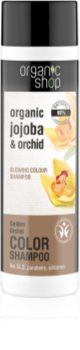 Organic Shop Organic Jojoba & Orchid sampon pentru netezire pentru a evidentia culoarea parului