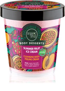 Organic Shop Body Desserts Summer Fruit Ice Cream čistilna piling krema