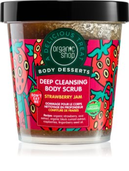 Organic Shop Body Desserts Strawberry Jam Deep Cleansing Peeling for Body