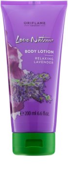 Oriflame Love Nature leche corporal con olor a lavanda