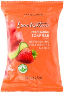 Oriflame Love Nature sabonete sólido com aroma de morangos