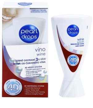 Pearl Drops Wine pasta de dientes blanqueadora de manchas profundas