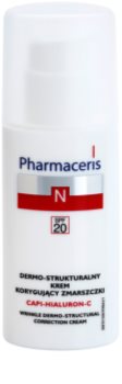 Pharmaceris N-Neocapillaries Capi-Hyaluron-C Creme antirrugas, restaurador da densidade da pele para a pele sensível com tendência a aparecer com vermelhidão