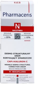 Pharmaceris N-Neocapillaries Capi-Hyaluron-C Creme antirrugas, restaurador da densidade da pele para a pele sensível com tendência a aparecer com vermelhidão