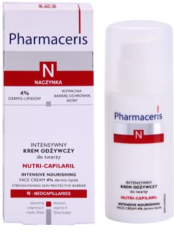 Pharmaceris N-Neocapillaries Nutri-Capilaril výživný zklidňující krém pro citlivou pleť se sklonem ke zčervenání s bambuckým máslem