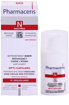 Pharmaceris N-Neocapillaries Opti-Capilaril crema rejuvenecedora para contorno de ojos antibolsas y antiojeras