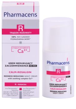 Pharmaceris R-Rosacea Calm-Rosalgin creme calmante de noite para a pele sensível com tendência a aparecer com vermelhidão