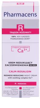 Pharmaceris R-Rosacea Calm-Rosalgin creme calmante de noite para a pele sensível com tendência a aparecer com vermelhidão