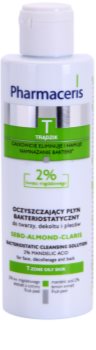 Pharmaceris T-Zone Oily Skin Sebo-Almond-Claris água de limpeza para o rosto, decote e costas para pele problemática