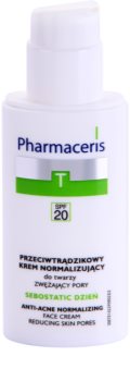 Pharmaceris T-Zone Oily Skin Sebostatic Day Porenverfeinernde Tagescreme für problematische Haut, Akne