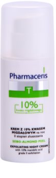 Pharmaceris T-Zone Oily Skin Sebo-Almond Peel regulujący i oczyszczający krem do twarzy na noc do odnowy powierzchni skóry