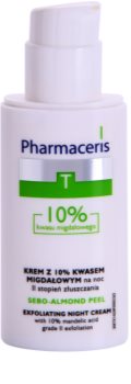 Pharmaceris T-Zone Oily Skin Sebo-Almond Peel regulujący i oczyszczający krem do twarzy na noc do odnowy powierzchni skóry