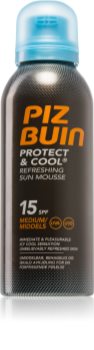 Piz Buin Protect & Cool Spumă pentru bronzat revigorantă SPF 15