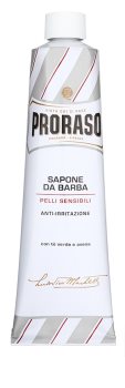 Proraso White milo za britje za občutljivo kožo v tubici