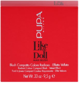 Pupa Like a Doll Maxi Blush kompaktno rdečilo s čopičem in ogledalom