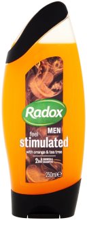 Radox Men Feel Stimulated gel za prhanje in šampon 2v1