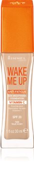 Rimmel Wake Me Up base de maquillaje líquida con efecto iluminador SPF 20
