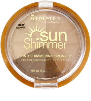 Rimmel Sun Shimmer 3 in 1 Shimmering Bonzer polvos brillantes con efecto bronceado
