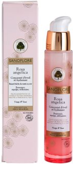 Sanoflore Rosa Angelica posvetlitveni in vlažilni serum za obraz in oči