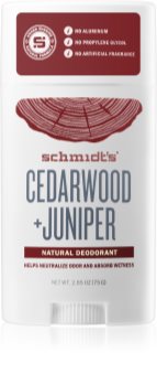 Schmidt's Cedarwood + Juniper Aluminium-Free Deodorant Stick