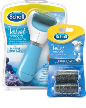 Scholl Velvet Smooth električna pilica za stopala + 2 nadomestni glavi