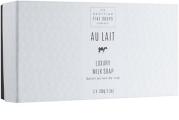 Scottish Fine Soaps Au Lait zestaw luksusowych mydeł nawilżających